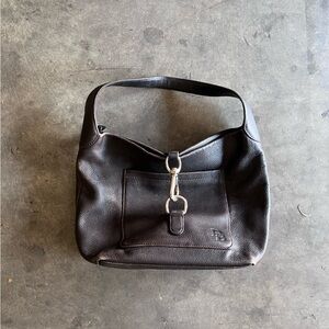 Dooney & Bourke Dark Brown Leather Messenger Bag